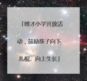 博才小学开放活动，鼓励孩子向下扎根、向上生长