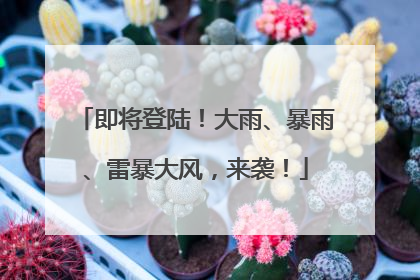 即将登陆！大雨、暴雨、雷暴大风，来袭！