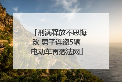 刑满释放不思悔改 男子连盗5辆电动车再落法网