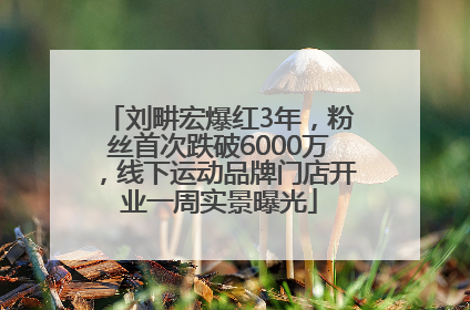 刘畊宏爆红3年，粉丝首次跌破6000万，线下运动品牌门店开业一周实景曝光