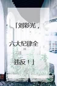 刘彩光，六大纪律全违反！