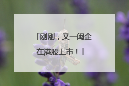 刚刚，又一闽企在港股上市！