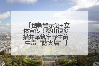 创新警示语+立体宣传！葵山镇多措并举筑牢野生菌中毒“防火墙”