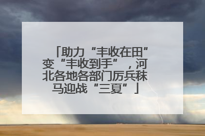 助力“丰收在田”变“丰收到手”，河北各地各部门厉兵秣马迎战“三夏”