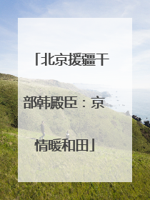 北京援疆干部韩殿臣：京情暖和田