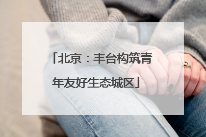 北京：丰台构筑青年友好生态城区