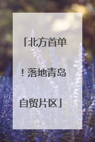 北方首单！落地青岛自贸片区