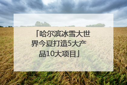 哈尔滨冰雪大世界今夏打造5大产品10大项目
