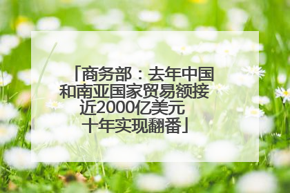商务部：去年中国和南亚国家贸易额接近2000亿美元 十年实现翻番