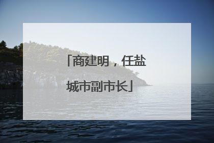 商建明，任盐城市副市长