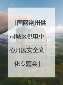 国网荆州供司城区供电中心开展安全文化专题会
