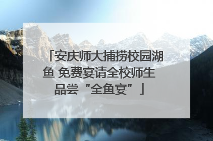 安庆师大捕捞校园湖鱼 免费宴请全校师生品尝“全鱼宴”