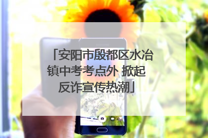 安阳市殷都区水冶镇中考考点外 掀起反诈宣传热潮
