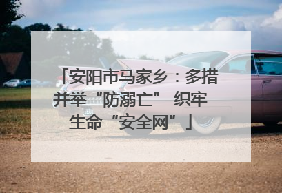安阳市马家乡：多措并举“防溺亡” 织牢生命“安全网”
