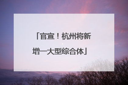 官宣！杭州将新增一大型综合体