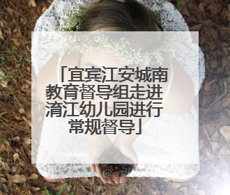 宜宾江安城南教育督导组走进淯江幼儿园进行常规督导