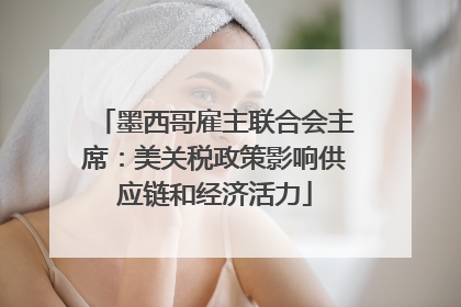 墨西哥雇主联合会主席：美关税政策影响供应链和经济活力