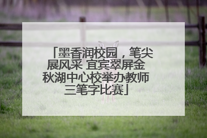 墨香润校园，笔尖展风采 宜宾翠屏金秋湖中心校举办教师三笔字比赛