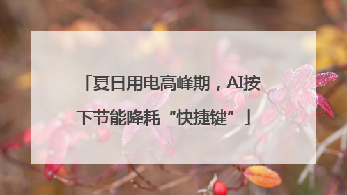 夏日用电高峰期，AI按下节能降耗“快捷键”