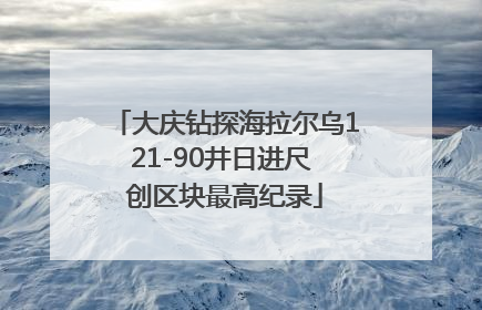 大庆钻探海拉尔乌121-90井日进尺 创区块最高纪录