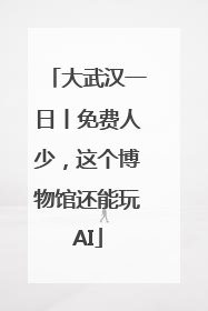 大武汉一日丨免费人少，这个博物馆还能玩AI