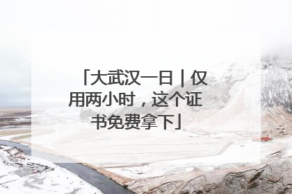 大武汉一日｜仅用两小时，这个证书免费拿下