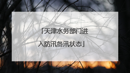 天津水务部门进入防汛备汛状态