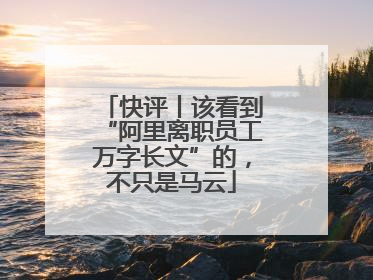 快评丨该看到“阿里离职员工万字长文”的，不只是马云