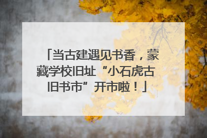 当古建遇见书香，蒙藏学校旧址“小石虎古旧书市”开市啦！