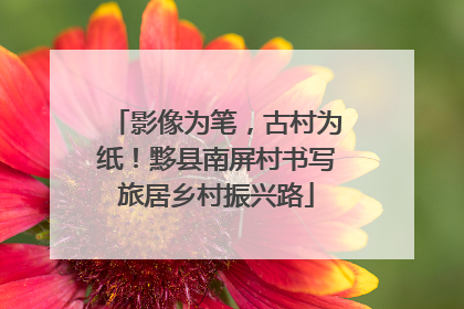 影像为笔，古村为纸！黟县南屏村书写旅居乡村振兴路