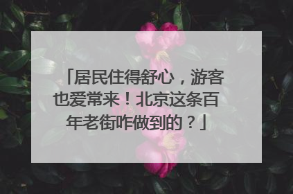 居民住得舒心，游客也爱常来！北京这条百年老街咋做到的？
