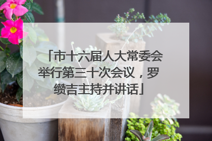 市十六届人大常委会举行第三十次会议，罗缵吉主持并讲话