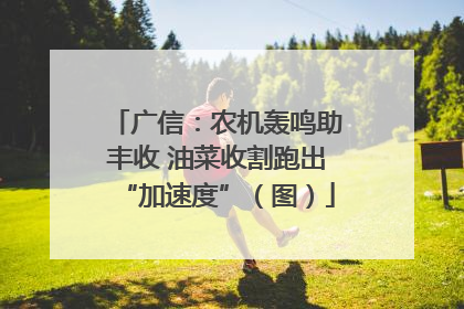 广信：农机轰鸣助丰收 油菜收割跑出“加速度”（图）