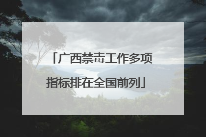 广西禁毒工作多项指标排在全国前列