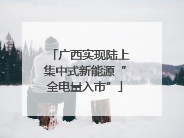 广西实现陆上集中式新能源“全电量入市”