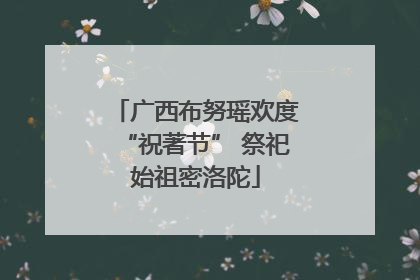 广西布努瑶欢度“祝著节” 祭祀始祖密洛陀