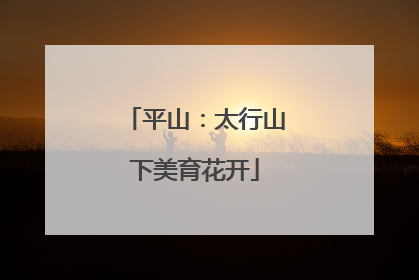 平山：太行山下美育花开