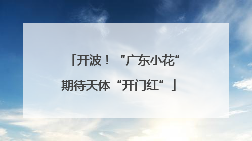 开波！“广东小花”期待天体“开门红”