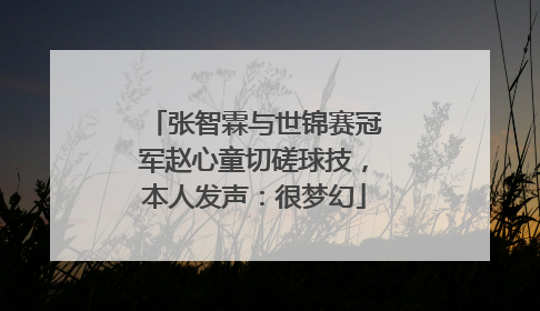 张智霖与世锦赛冠军赵心童切磋球技，本人发声：很梦幻