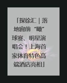 探徐汇｜落地窗前“瞰”球赛、明星演唱会！上海首家体育特色高端酒店亮相