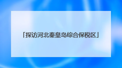 探访河北秦皇岛综合保税区