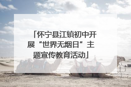 怀宁县江镇初中开展“世界无烟日”主题宣传教育活动