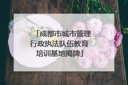 成都市城市管理行政执法队伍教育培训基地揭牌