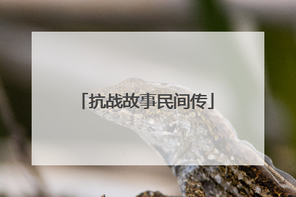 抗战故事民间传