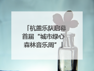 杭盖乐队启幕首届“城市绿心森林音乐周”