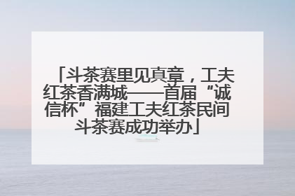 斗茶赛里见真章，工夫红茶香满城——首届“诚信杯”福建工夫红茶民间斗茶赛成功举办