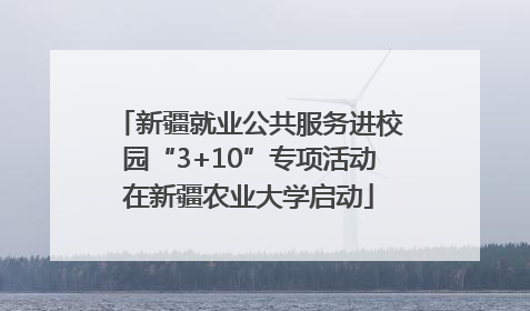 新疆就业公共服务进校园“3+10”专项活动在新疆农业大学启动