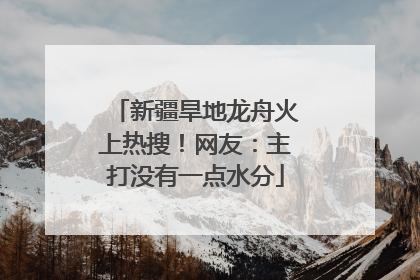 新疆旱地龙舟火上热搜！网友：主打没有一点水分