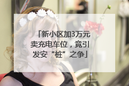 新小区加3万元卖充电车位，竟引发安“桩”之争