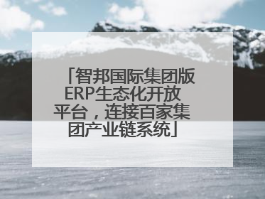 智邦国际集团版ERP生态化开放平台，连接百家集团产业链系统
